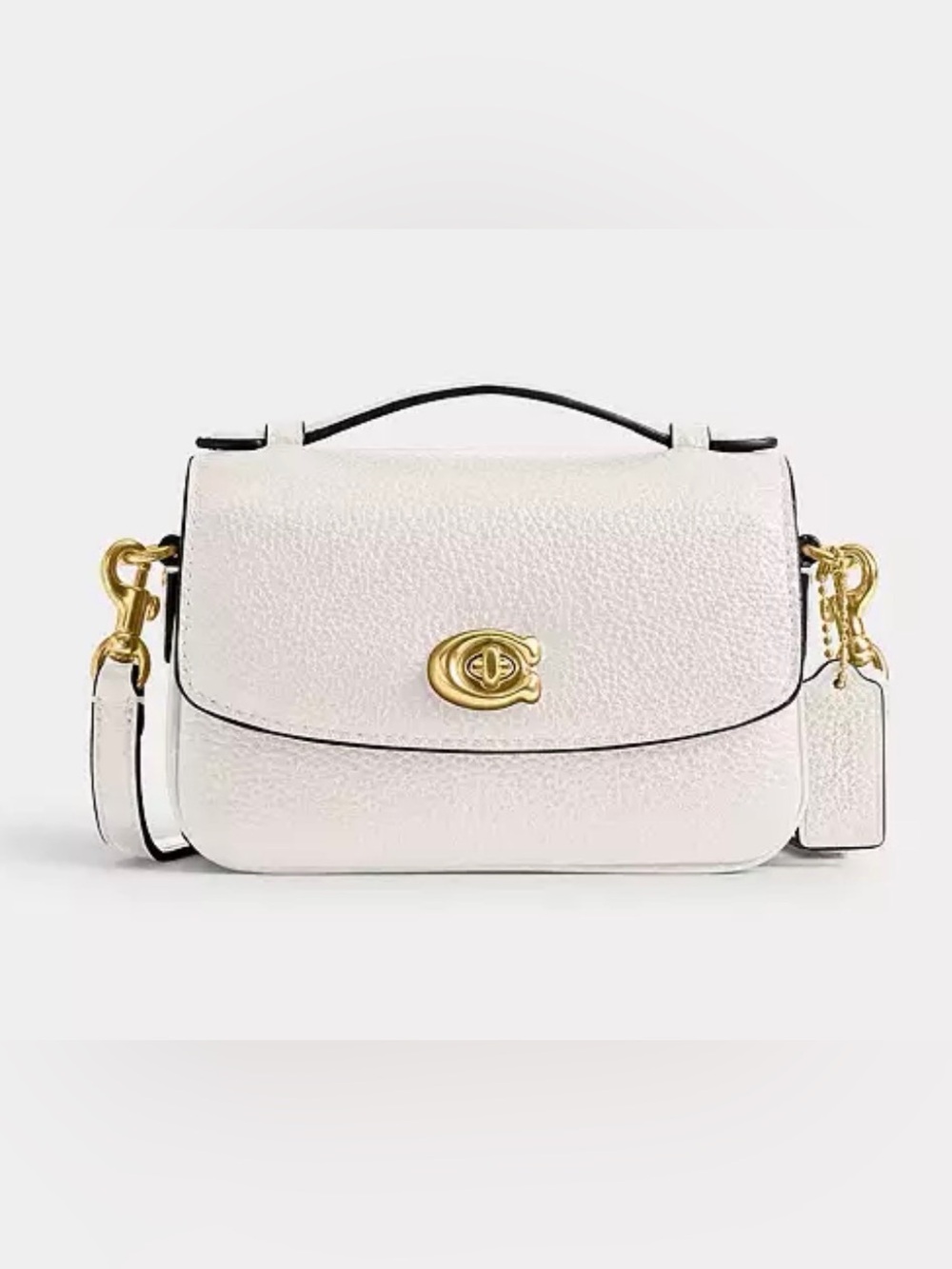 NWT Coach Cassie 17 Pebbled Leather Crossbody with Gold Turnlock